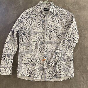 Mens Dash & Dot BUTTON DOWN DRESS SHIRT, Regular‎ Fit, L all over print